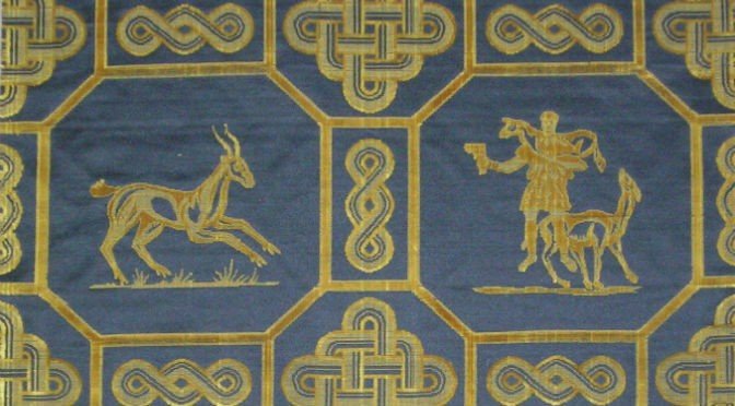 Example of 12th century silk fabric