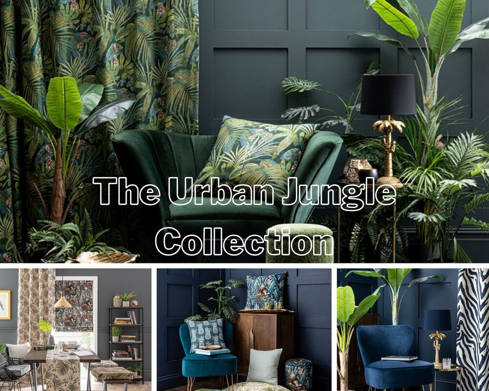 The Urban Jungle themed furnishing fabrics